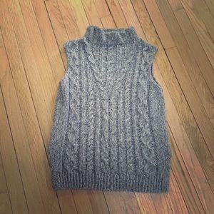 Topshop mock neck sleeveless sweater
